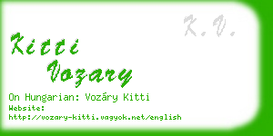 kitti vozary business card