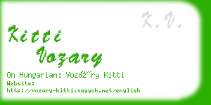 kitti vozary business card